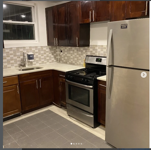 Cabinet Painting | Red Dark Rose in Brooklyn, NY